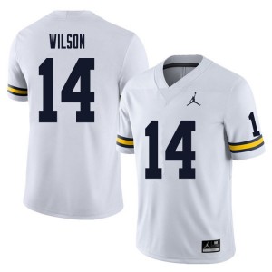 Michigan Wolverines Roman Wilson #14 White Men Limited Jersey Brand Jordan