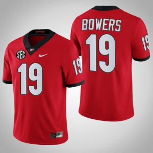 Nike Georgia Bulldogs #19 Brock Bowers Men Stitch Jersey - Red