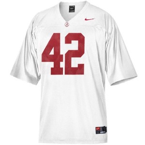 Men Alabama Crimson Tide #42 Eddie Lacy White Nike Stitch Jersey