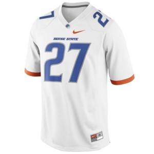 Men Boise State Broncos #27 Jay Ajayi White Nike Stitch Jersey