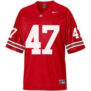 Nike Ohio State Buckeyes #47 A.J. Hawk Men Stitch Jersey - Red