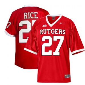 Nike Rutgers Scarlet Knights #27 Ray Rice Men Stitch Jersey - Red