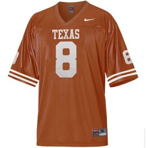 Texas Longhorns Jordan Shipley #8 Orange Men Stitch Jersey Nike