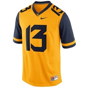 West Virginia Mountaineers Andrew Buie #13 Gold Men Stitch Jersey Nike