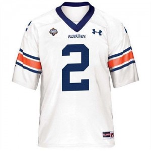 Youth(Kids) Auburn Tigers #2 Cameron Newton White Under Armour Jersey