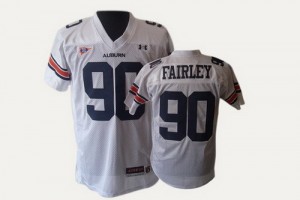 Men Auburn Tigers #90 Nick Fairley White Under Armour Stitch Jersey