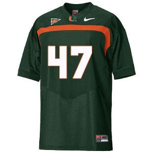 Miami Hurricanes Michael Irvin #47 Green Men Stitch Jersey Nike