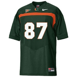 Miami Hurricanes Reggie Wayne #87 Green Men Stitch Jersey Nike