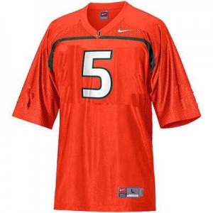 Miami Hurricanes Andre Johnson #5 Orange Men Stitch Jersey Nike