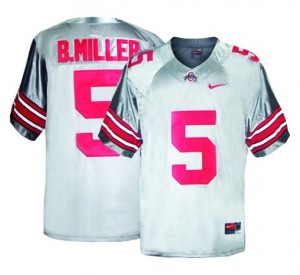 Ohio State Buckeyes Braxton Miller #5 Gray Men Stitch Jersey Nike