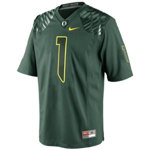 Oregon Ducks Josh Huff #1 Green Men Stitch Jersey Nike