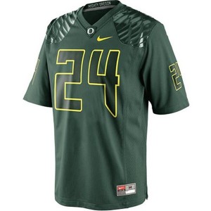 Oregon Ducks Kenjon Barner #24 Green Men Stitch Jersey Nike