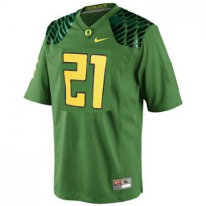 Oregon Ducks LaMichael James #21 Apple Green Men Stitch Jersey Nike