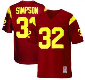 Nike USC Trojans #32 O.J. Simpson Men Stitch Jersey - Red 