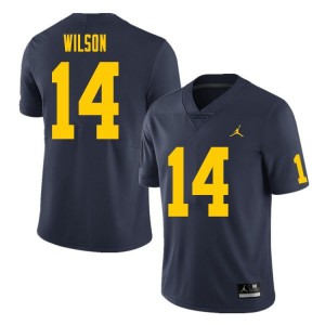 Michigan Wolverines Roman Wilson #14 Navy Men Limited Jersey Brand Jordan