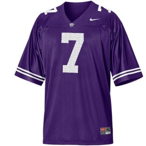 Nike Kansas State Wildcats #7 Collin Klein Men Stitch Jersey - Purple