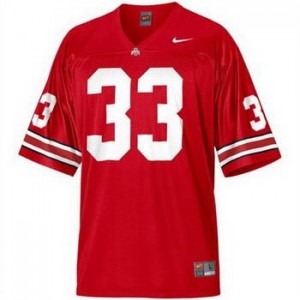Nike Ohio State Buckeyes #33 Pete Johnson Men Stitch Jersey - Red