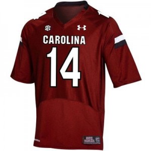 Under Armour South Carolina Gamecocks #14 Connor Shaw Men Stitch Jersey - Red