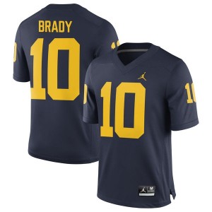 Michigan Wolverines Tom Brady #10 Brand Jordan Alumni Navy Jersey