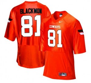 Oklahoma State Cowboys Justin Blackmon #81 Orange Men Stitch Jersey Nike