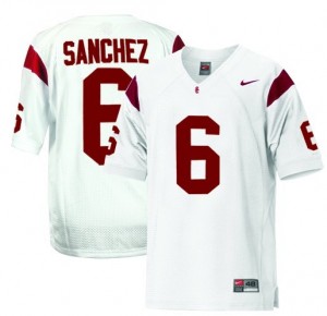 Youth(Kids) USC Trojans #6 Mark Sanchez White Nike Jersey