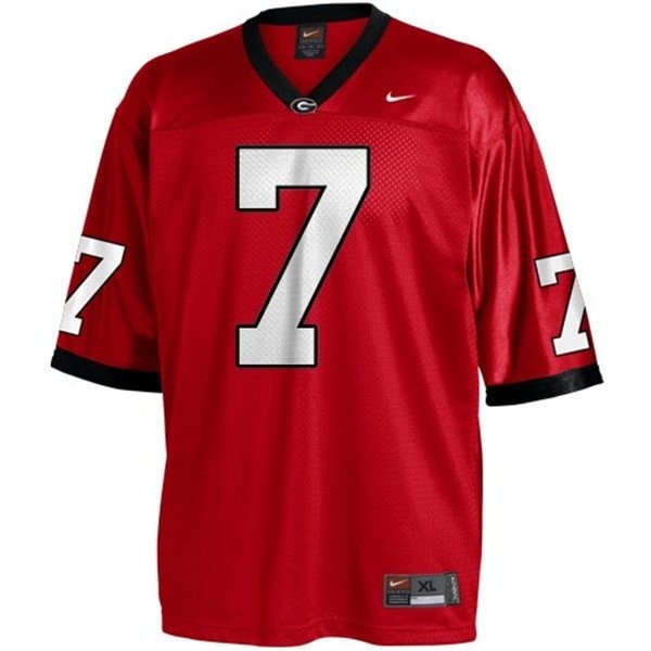 Nike Georgia Bulldogs #7 Matthew Stafford Men Stitch Jersey - Red