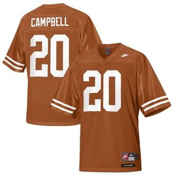 Nike Texas Longhorns #20 Earl Campbell Youth(Kids) Jersey - Orange