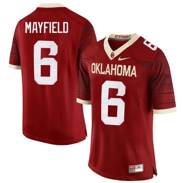 Baker Mayfield Oklahoma Sooners #6 Throwback Jersey T Shirt or Hoody SHIPS FREE! 