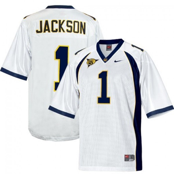 Men California Golden Bears #1 DeSean Jackson White Nike Stitch Jersey