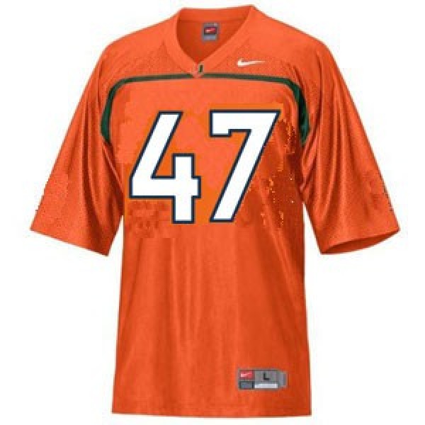 Miami Hurricanes Michael Irvin #47 Orange Men Stitch Jersey Nike